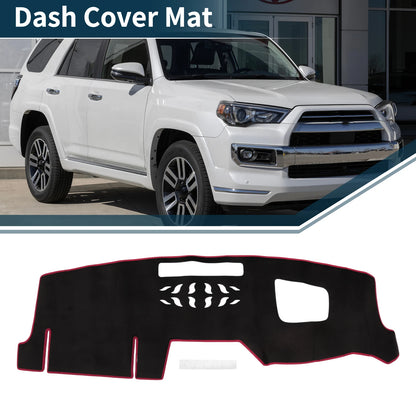 Set of 1 Dashboard Dash Cover Mat for Mazda CX-5 (2017–2023) & CX-8 (2018–2023) Black Red