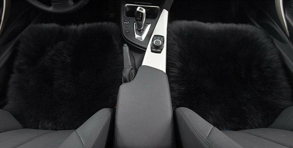 Genuine Sheepskin Car Seat Covers 18"x18" for Black Chair - AU Stock (2018-2023)