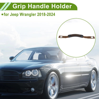 Roll Bar Grab Handles for Jeep Wrangler (2018–2027) Black Brown