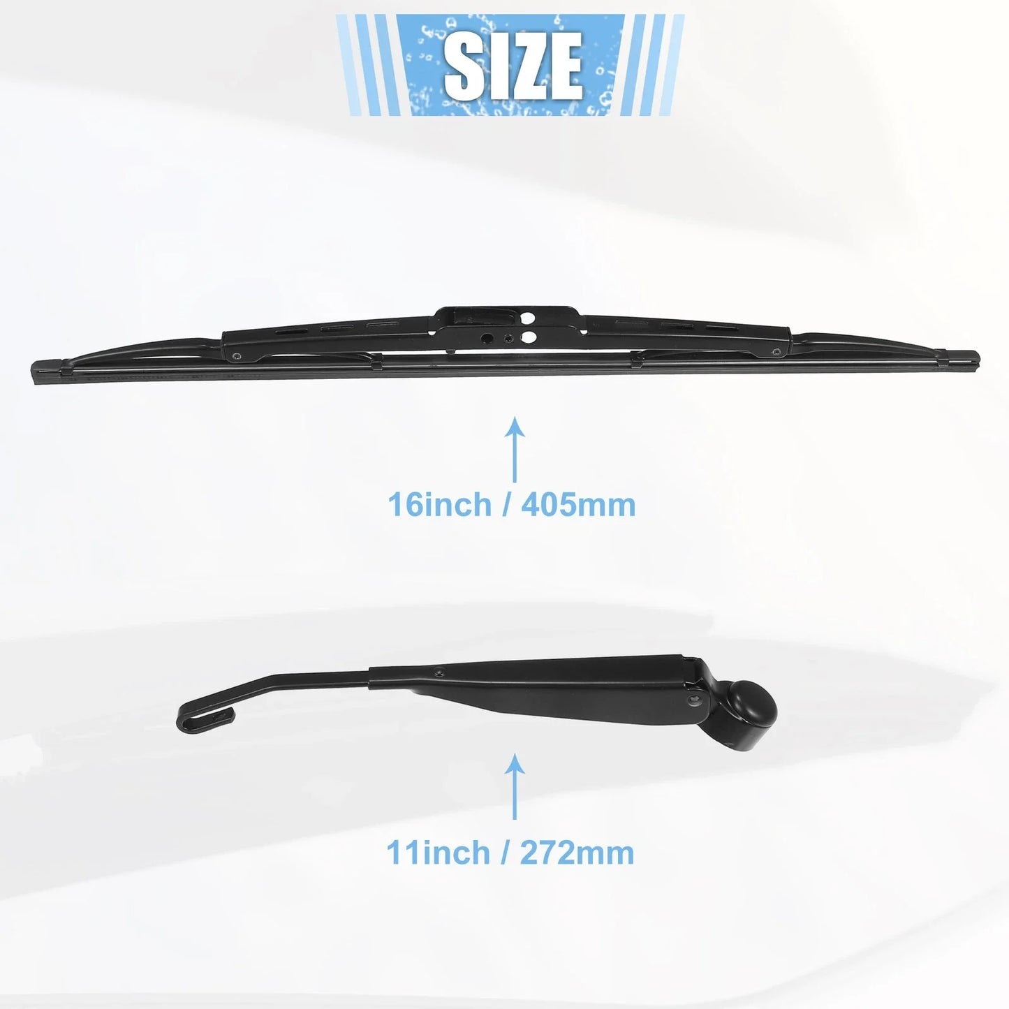 Rear Windshield Wiper Blade Arm Set for Chrysler Town & Country (2008-2016)