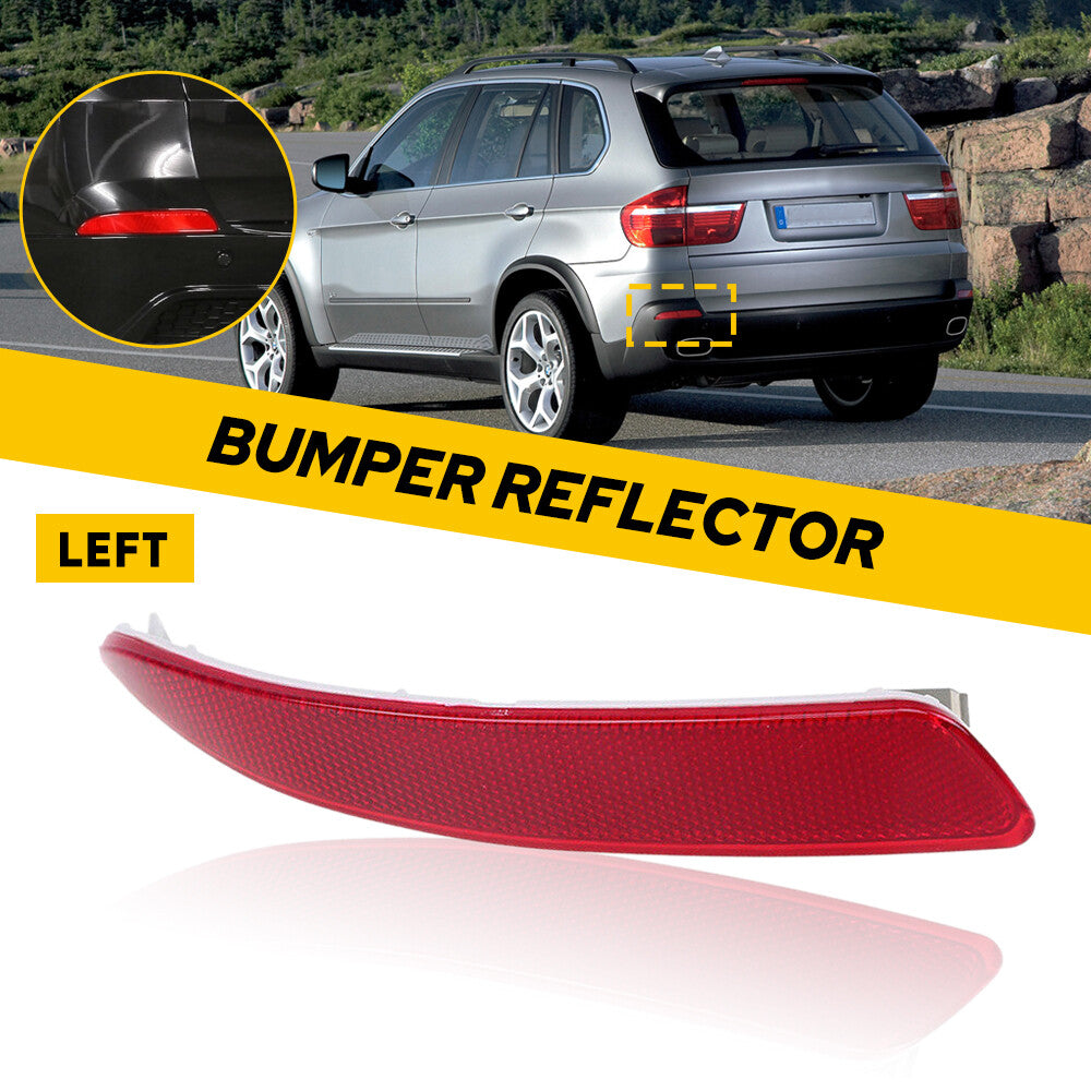 Set of 2 Rear Bumper Reflectors for BMW X5 E70 (2007–2010) Red