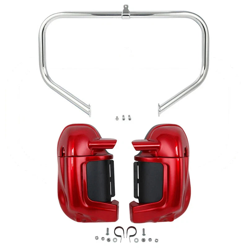 Lower Vented Fairings Engine Guard Crash Bar for Harley Road Glide (2009-2013)