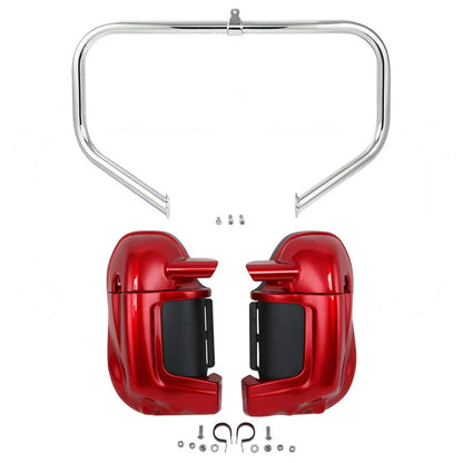Lower Vented Fairings Engine Guard Crash Bar for Harley Road Glide (2009-2013)
