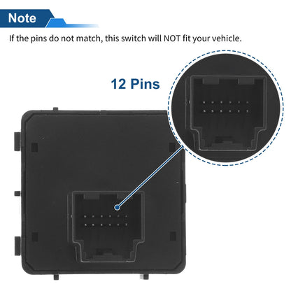 4x4 Wheel Drive Switch for Chevrolet Silverado 1500 (2014–2019) No. 22752189 Black