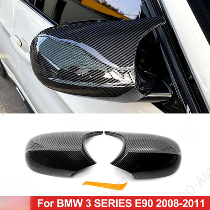 Carbon Fiber M3 Style Mirror Cover Caps for BMW E90 E92 E93 (2007–2013)