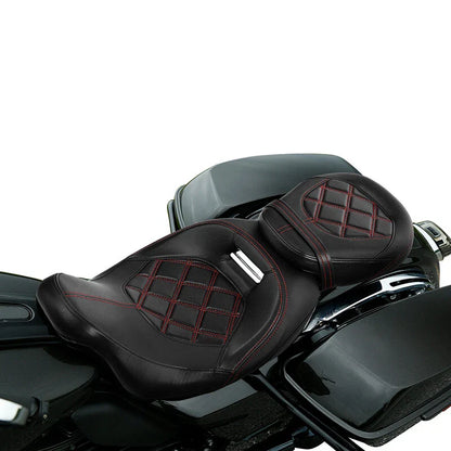 Driver & Passenger Gel Seat for Harley Touring CVO Road Street Glide (09-23)