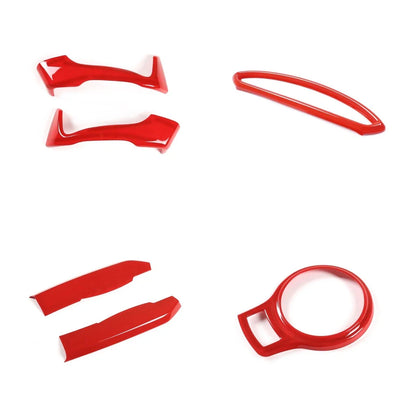 6X Red Interior Trim Center Control Side Cover for Toyota GT86/BRZ (2012–2020)