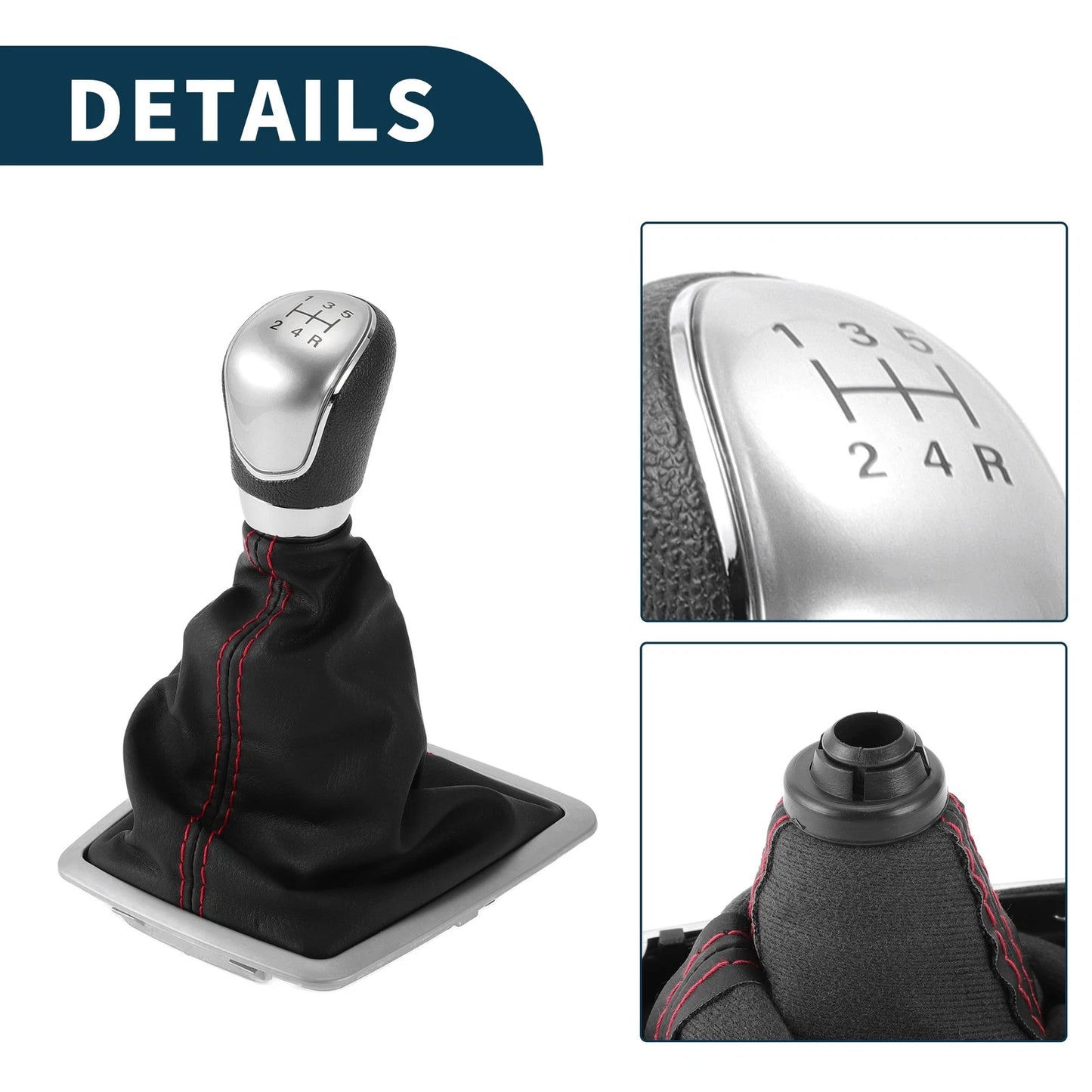 5 Speed Manual Gear Shifter Knob with Cover for Ford Focus MK2 (2005–2011)