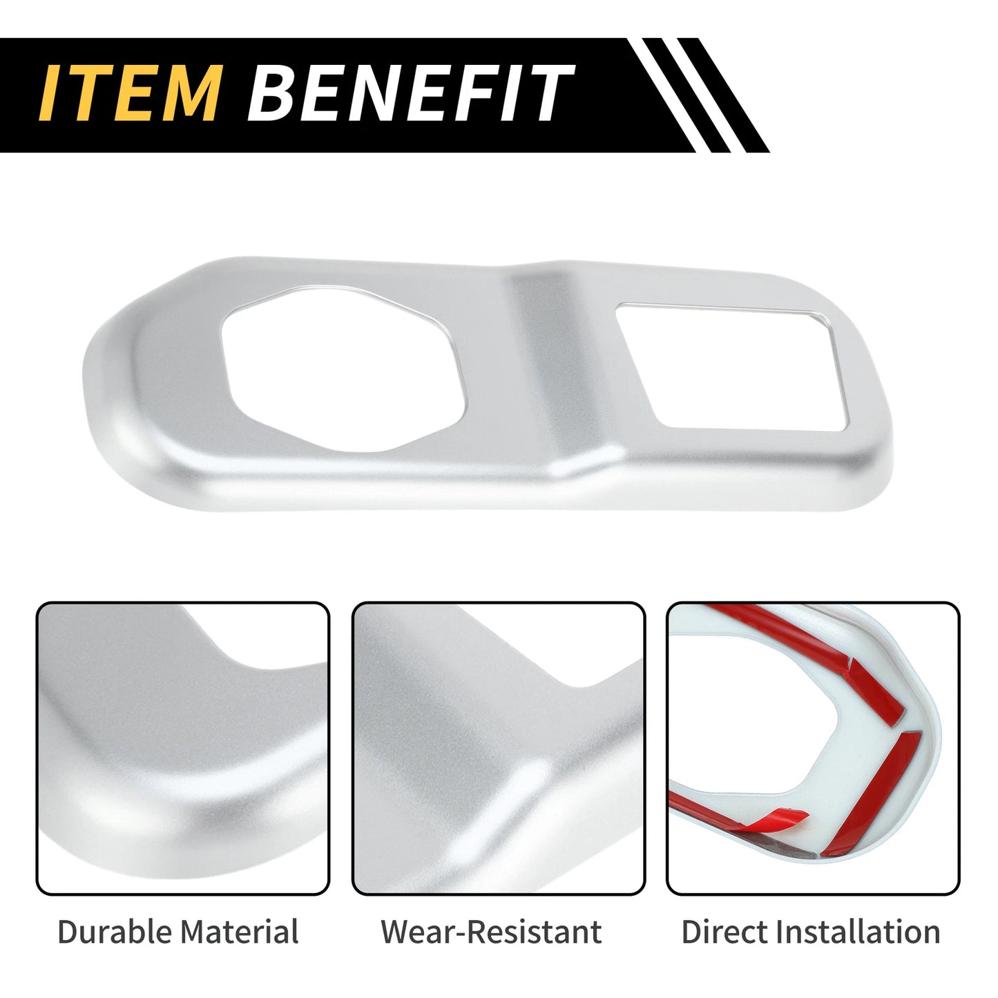 Rear Trunk Lock Panel Cover Trim for Jeep Wrangler JL JLU (2018–2024) Silver Tone
