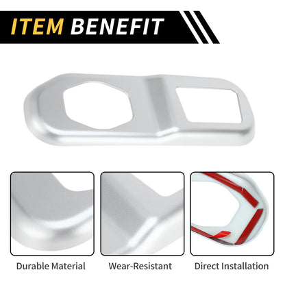 Rear Trunk Lock Panel Cover Trim for Jeep Wrangler JL JLU (2018–2024) Silver Tone