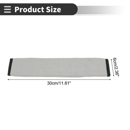 Set of 2 Grey Suede Seat Belt Cover Pads 30cm for Universal Fit