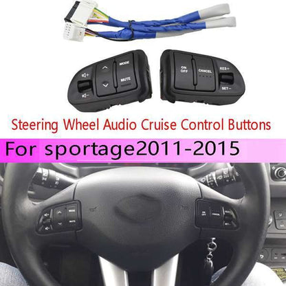 Steering Wheel Remote Control Switch & Wiring Kit for Kia Sportage (2011–2015)