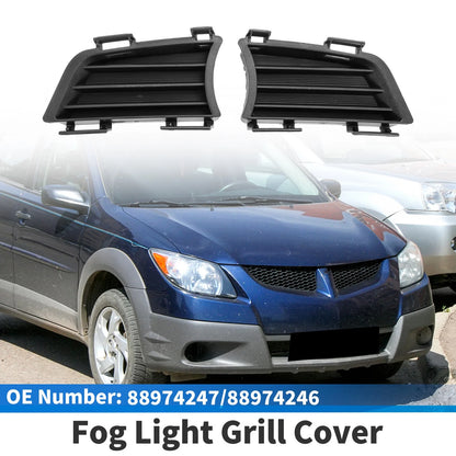 Set of 2 Front Bumper Fog Light Covers No.88974247 for Pontiac Vibe (2005–2008) Black ABS