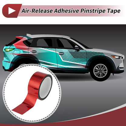 Pinstripe Tape 45mmx50m for Car Motorcycle Boat Laser Red (1 Pcs)