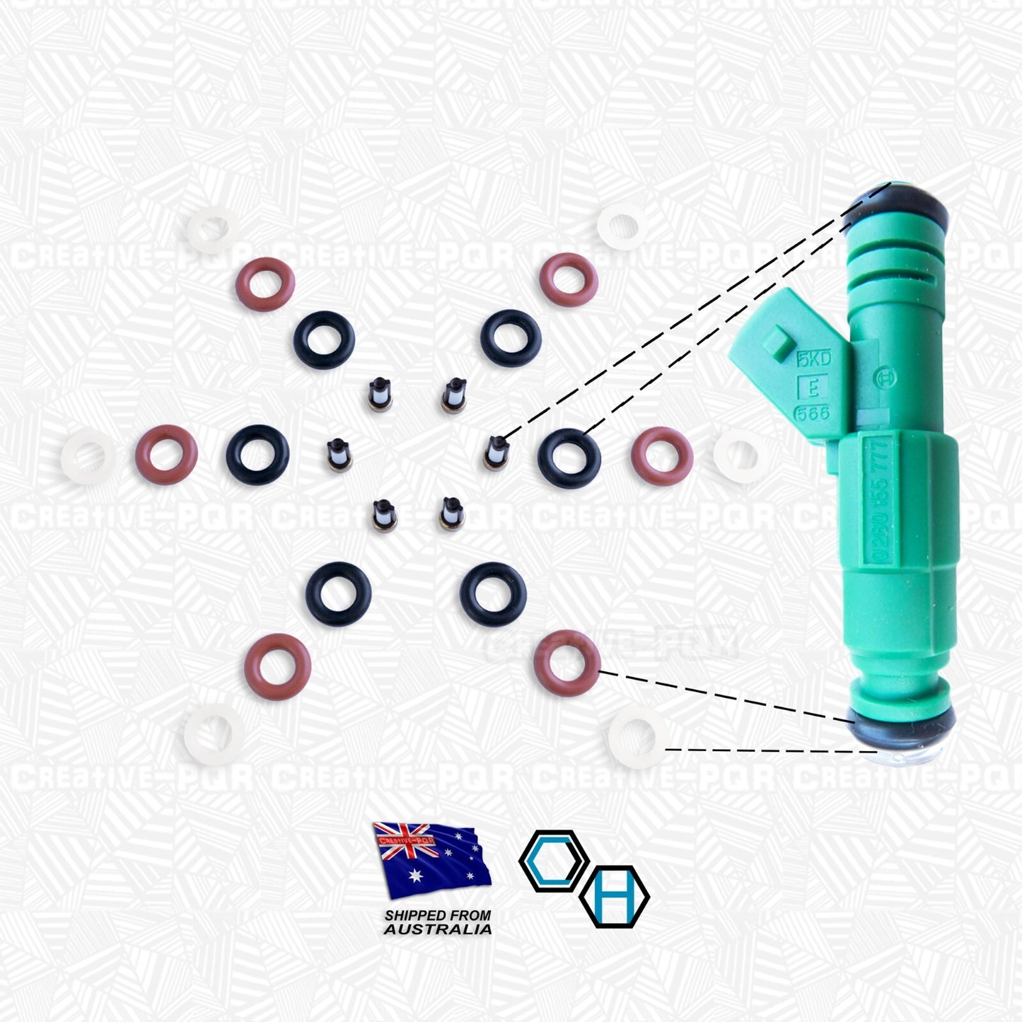Fuel Injector Service Kit for Holden Commodore (VT-VY) 3.8L V6