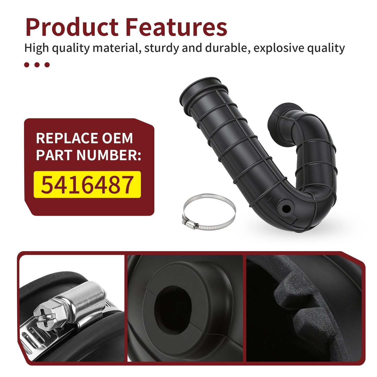 Airbox Hose with Clamp for Polaris RZR XP Turbo S (2018–2020)
