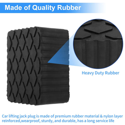 Universal Rubber Jack Pads for Auto (6.3" x 4.7" x 3.1")