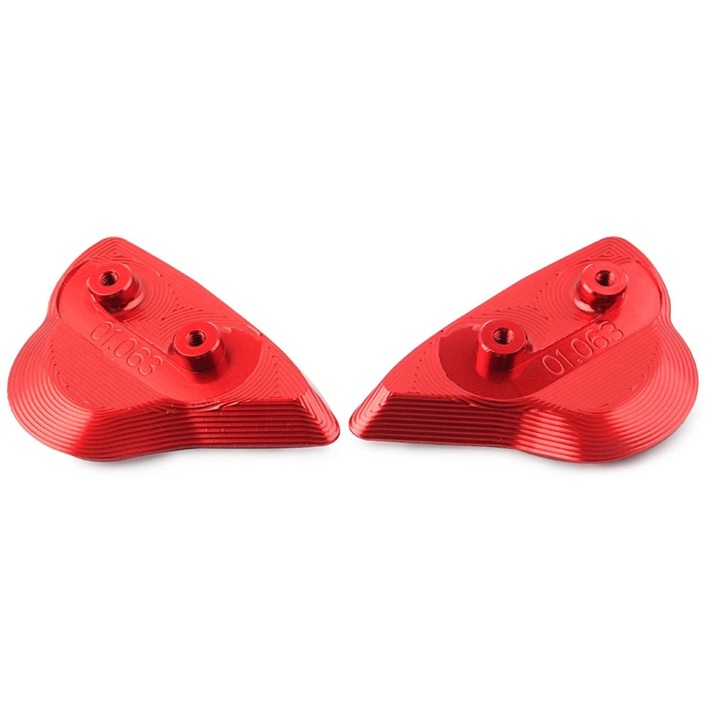 Set of 2 Red Rearview Mirror Block Off Base Plates for Yamaha YZF-R6 (2017–2022), R7 (2021–2023)