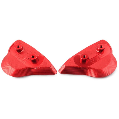 Set of 2 Red Rearview Mirror Block Off Base Plates for Yamaha YZF-R6 (2017–2022), R7 (2021–2023)