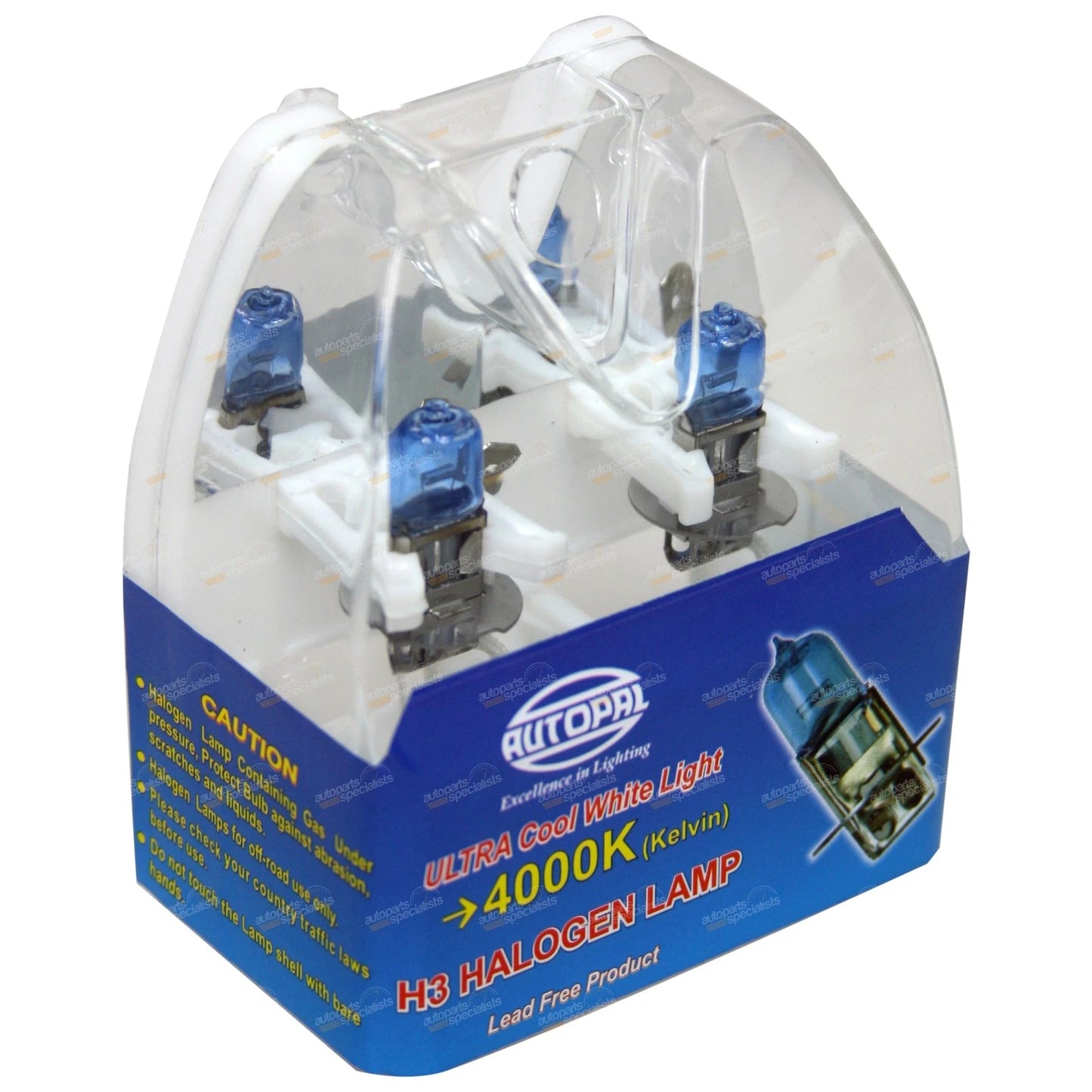 Set of 2 Halogen Blue 70W Light Bulbs for Truck/Bus/Car (24V)