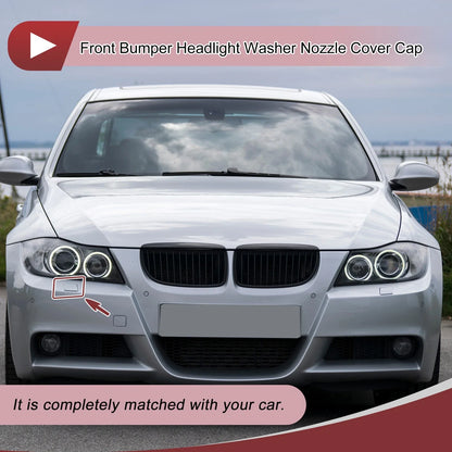 Bumper Headlight Washer Nozzle Cover Cap for BMW 328i White