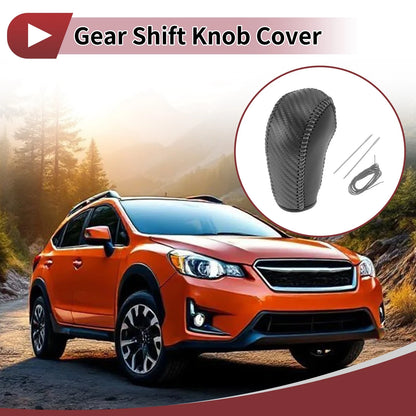 1 Pc Gear Shift Knob Cover for Subaru Forester (2014–2017) Black Gray