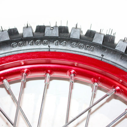 15mm 14" Front & 12" Rear Wheel Rim Tire for PIT PRO Trail Dirt Bike