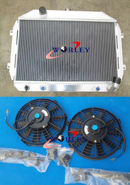 3-Row Aluminum Radiator with Fans for Nissan Fairlady Z S30 (1970–1978)