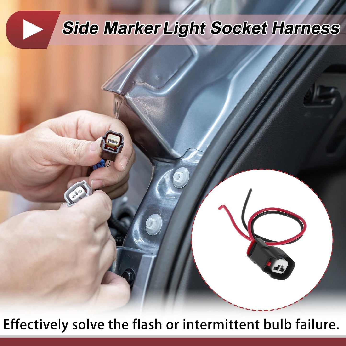 Side Marker Light Socket Wiring for Dodge Caliber (2007–2012) No. 55156754AA