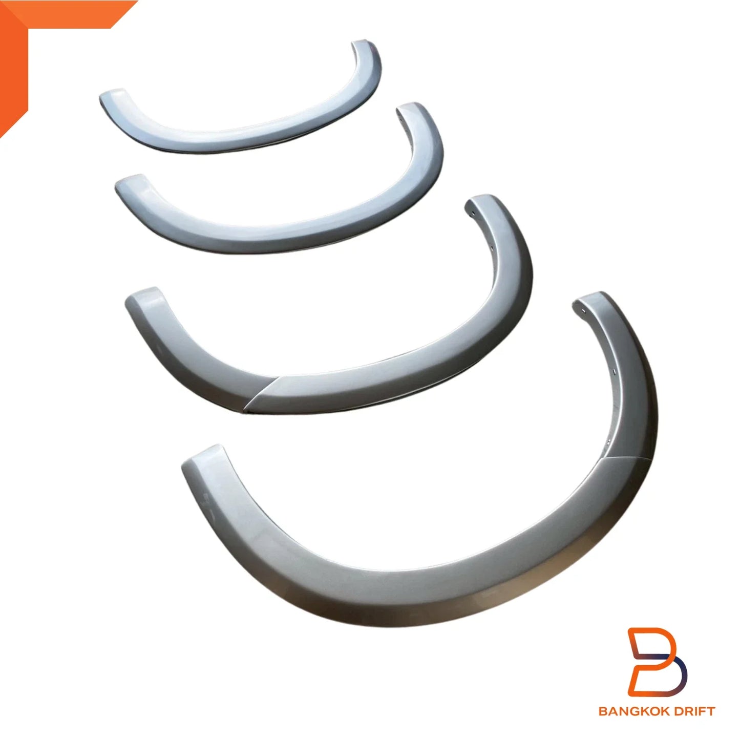 6PCS Silver Fender Flares for Isuzu D-Max Dual Cab 4x4 (2012-2016)