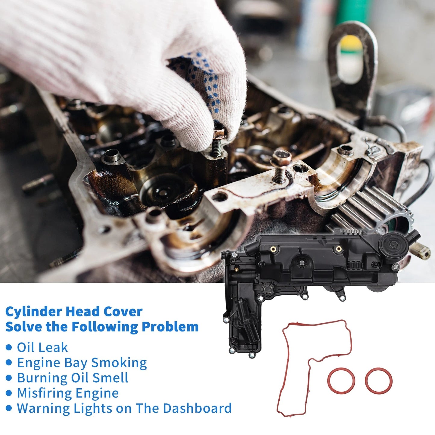 Engine Valve Cover with Gasket No.LR004200 for Land Rover Discovery Sport (2015–2023)