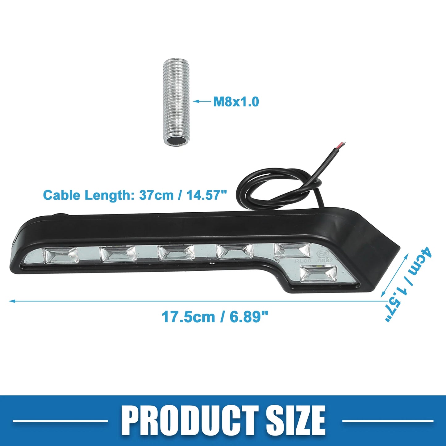 2X L-Shape Universal LED 6000K Daytime Running Light Bar Fog Lamp