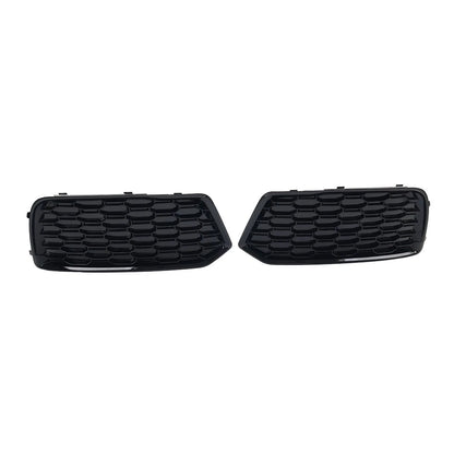 Front Bumper Honeycomb Fog Light Grille for Audi A4 S4 (2019–2020) - Glossy Black