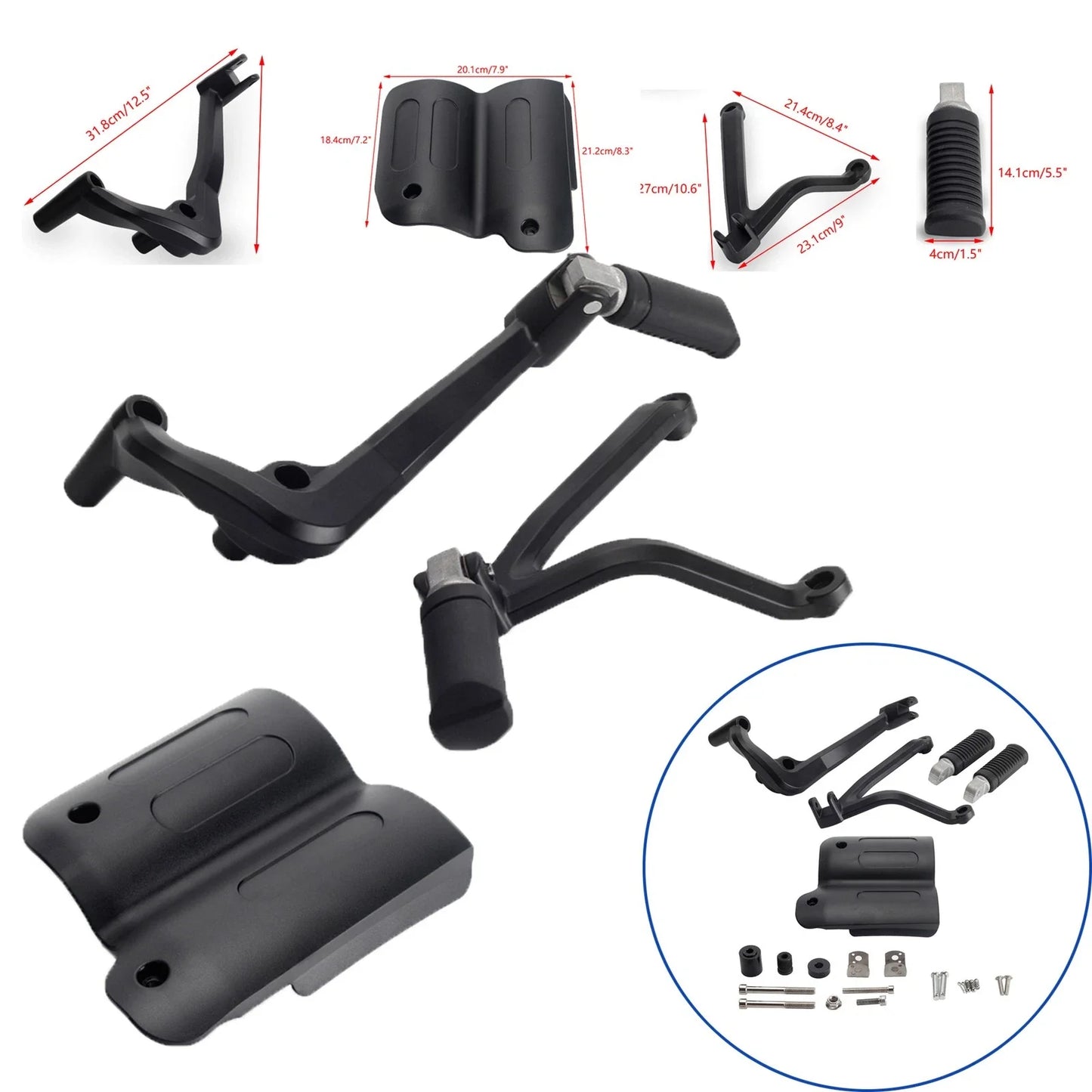 Passenger Footpeg Mount w/ Heat Shield for Harley Sportster S 1250 (21-22)