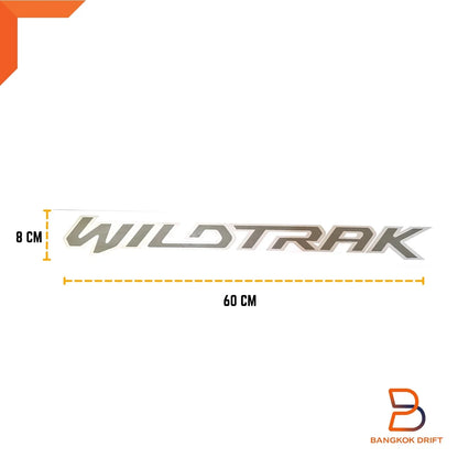 Silver WILDTRAK Side Front Door Decal Sticker for Ford Ranger (2018-2021)