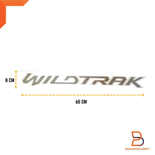 Silver WILDTRAK Side Front Door Decal Sticker for Ford Ranger (2018-2021)