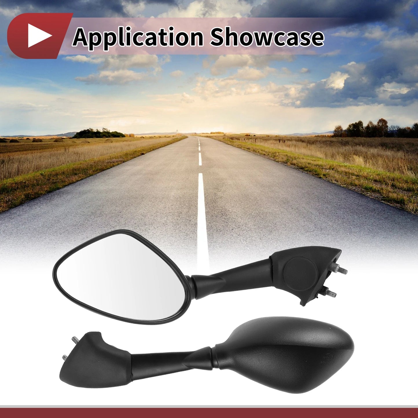 Set of 2 Rear View Mirrors for BMW S 1000RR (2010–2018) Black Aluminum