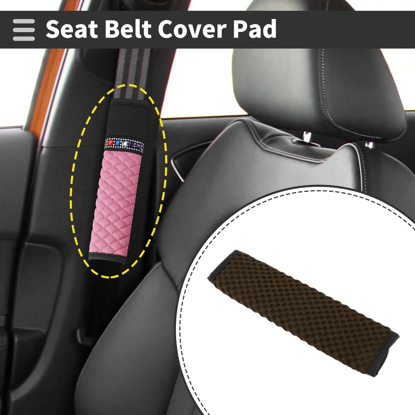 Seat Belt Cover Pad for Universal Fit (23cm)