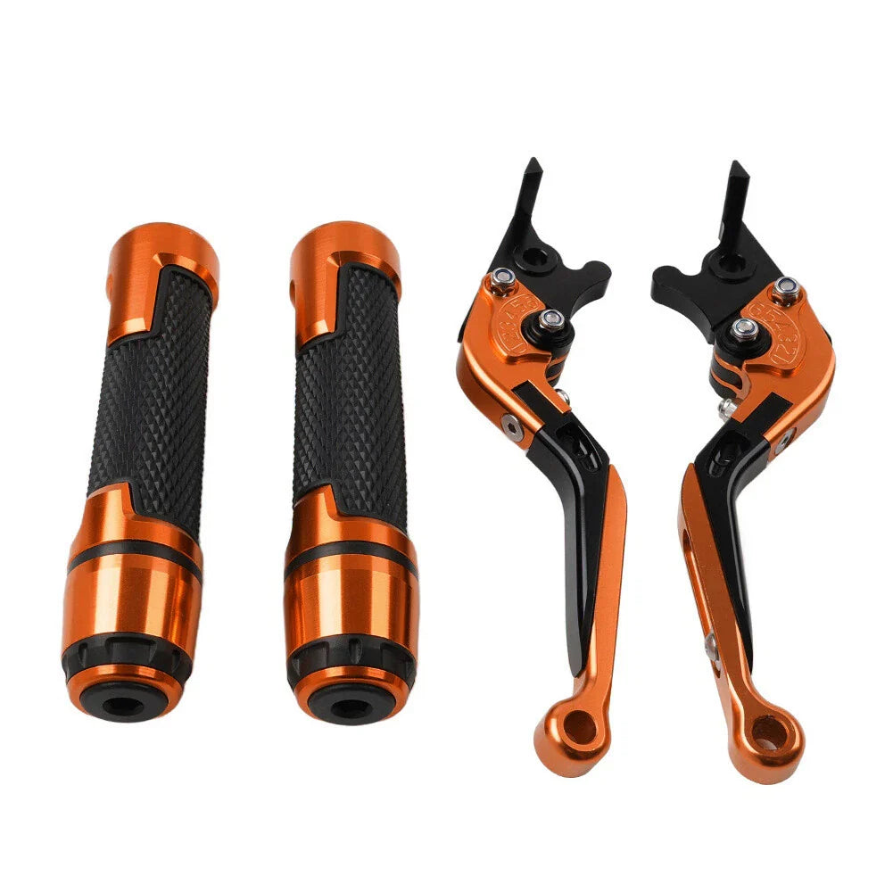 Orange Extendable Brake Clutch Levers Grips Set for BMW F900 F900R (2020-2023)
