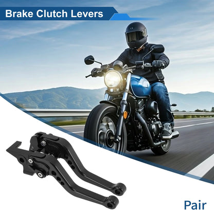 Short Brake Clutch Levers for Yamaha MT-10/FZ-10 (2017–2021) - Black, 1 Pair