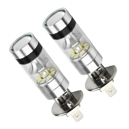 2x H1 6000K 100W LED ICEBERG White 20-SMD Projector Fog DRL Light Bulb