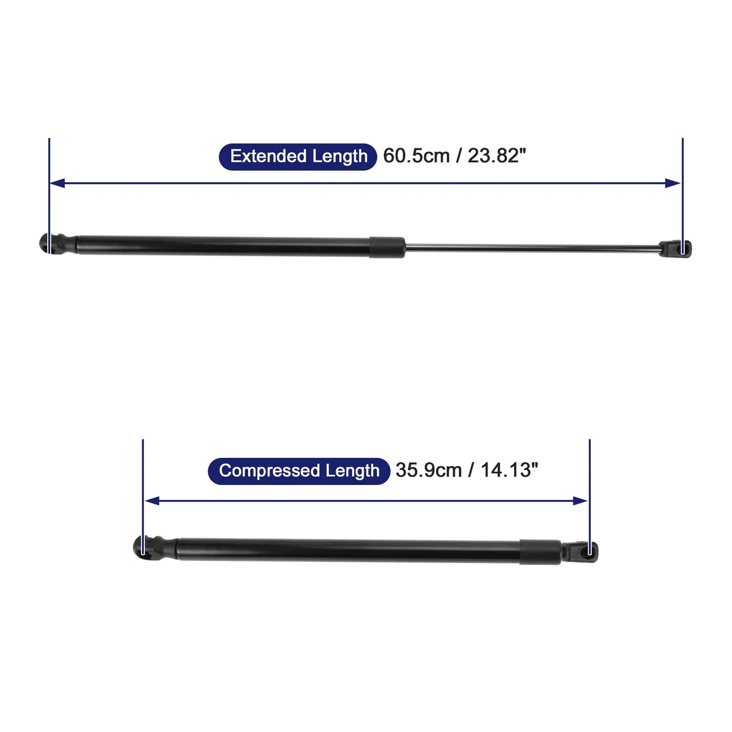 Rear Hatch Lift Support Struts No. 95551135900 for Porsche Cayenne (Closed)