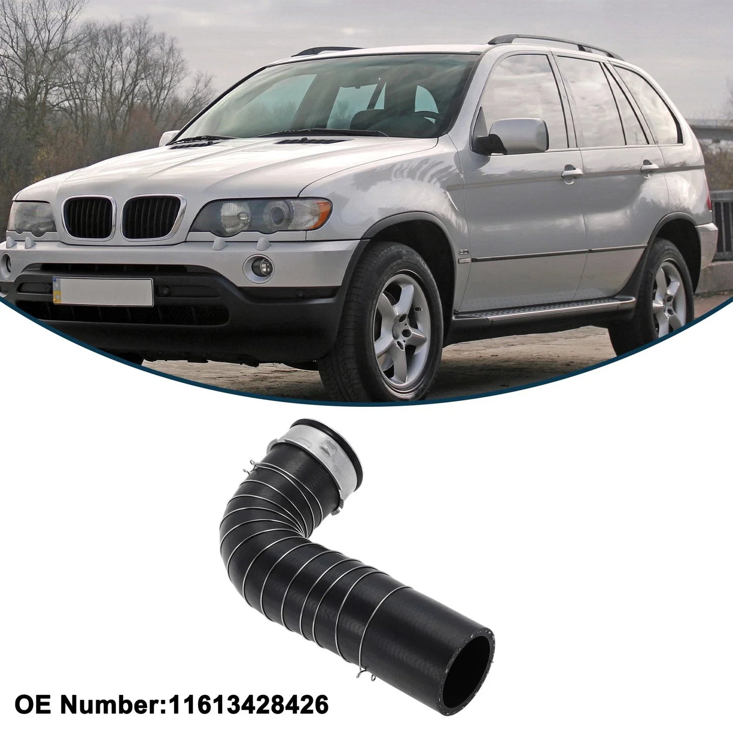 Radiator Hose Black for BMW X3 E83 2.0D (2003-2010)
