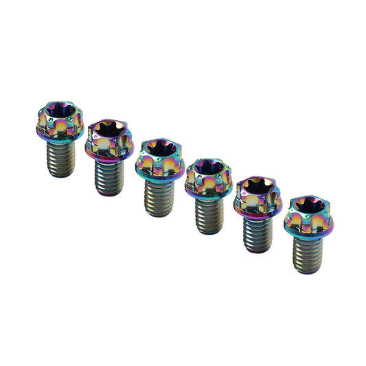 6pcs M6x40mm Titanium Torx Head Flange Bolts for Motorcycle Bicycle