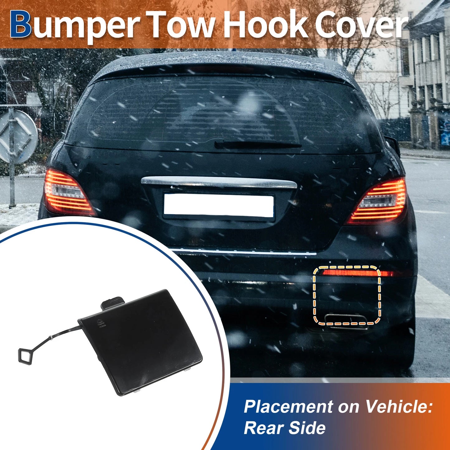 Rear Tow Hook Cover for Mercedes-Benz W251 R350 (2006–2013) No.A2518853323 Black