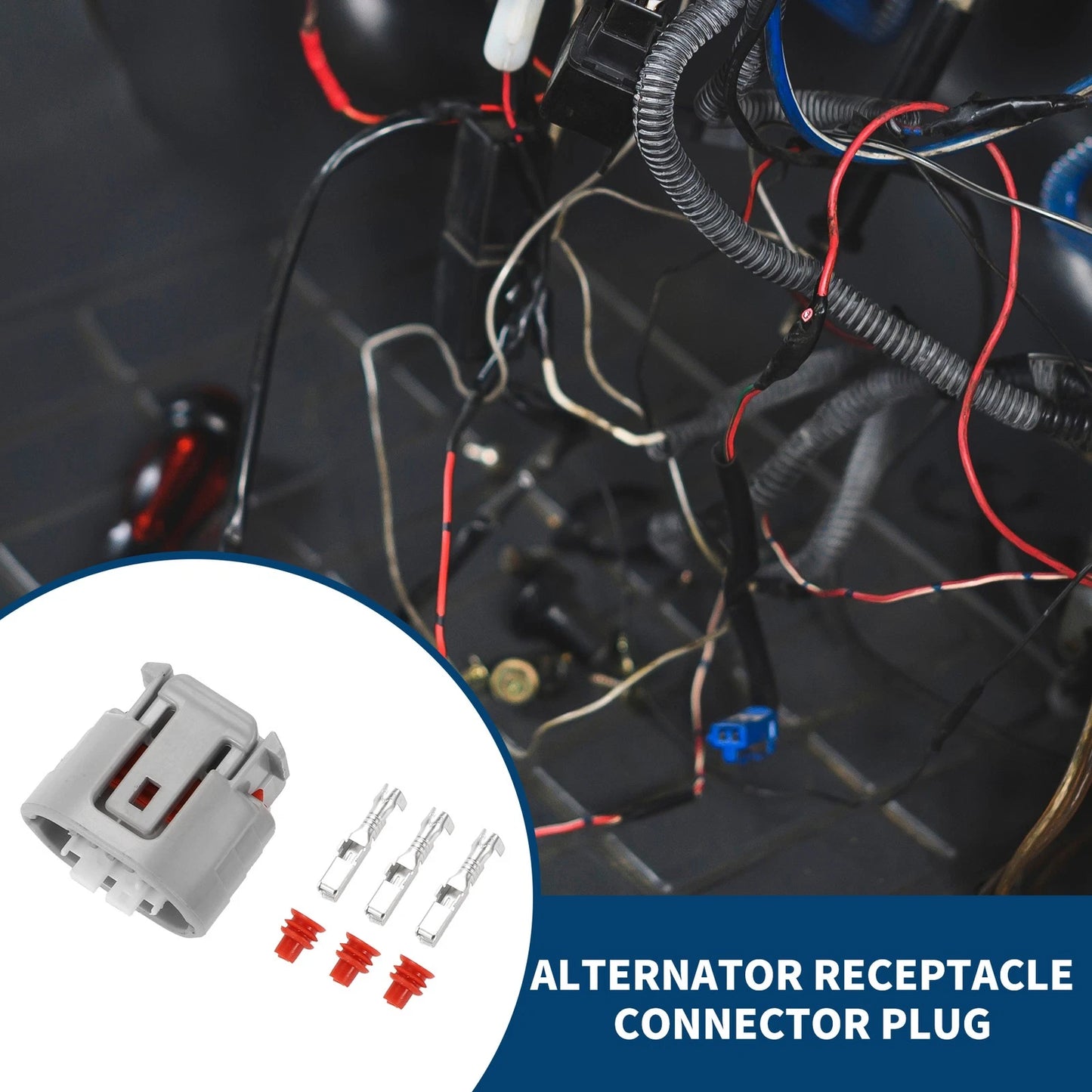3 Pin Alternator Receptacle Connector Plug for Toyota