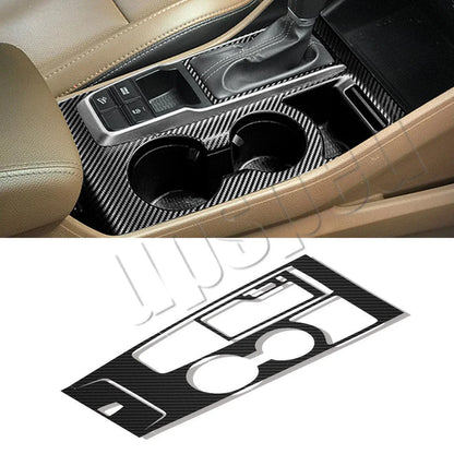 Carbon Fiber Gear Shift Panel Cover Sticker for Hyundai Tucson (2016–2020)