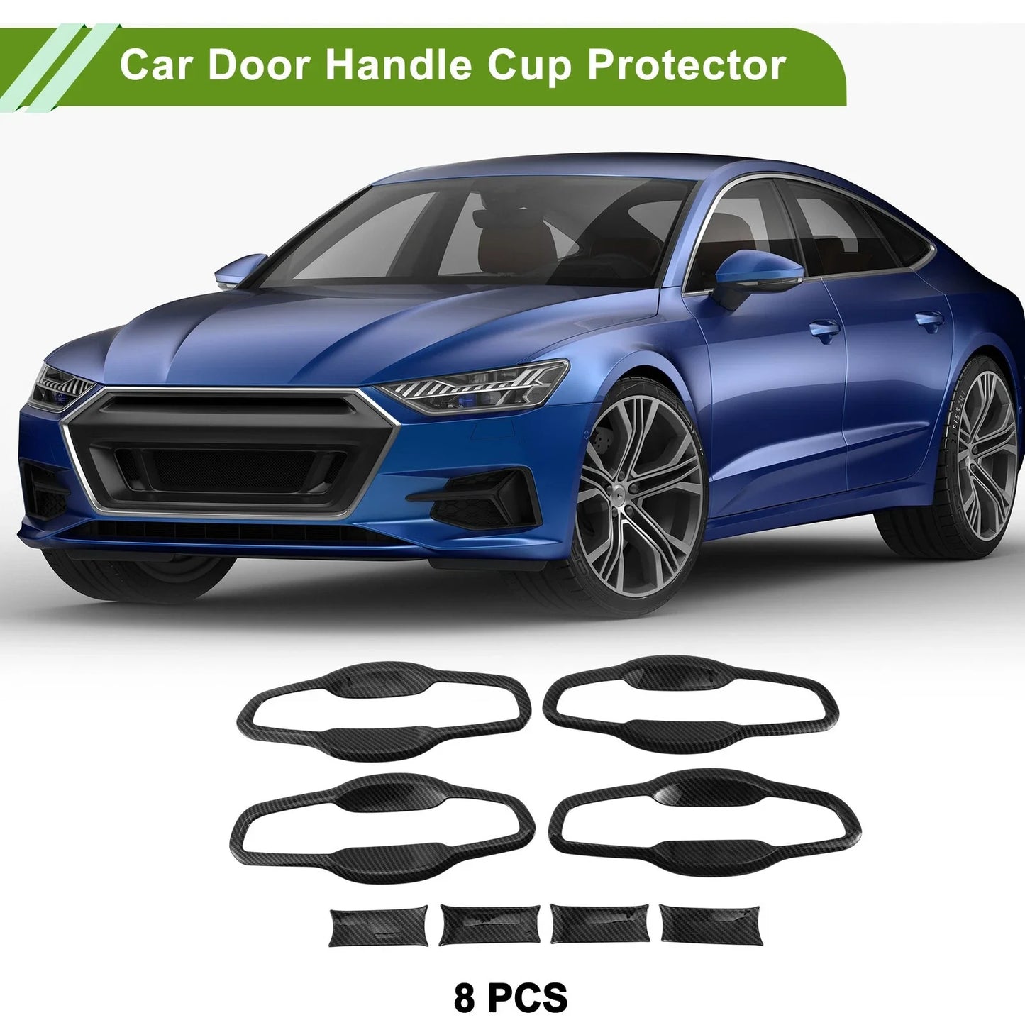 Car Door Handle Cup Protector for Honda CR-V CRV (2017-2022) 8 x Carbon Fiber