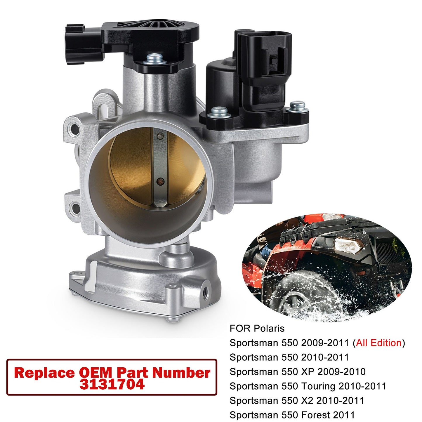 Throttle Body for Polaris Sportsman 500 XP 550 (2009–2011)