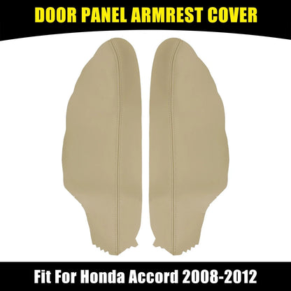 Beige Microfiber Leather Door Panel Armrest Covers for Honda Accord (2008-2012)